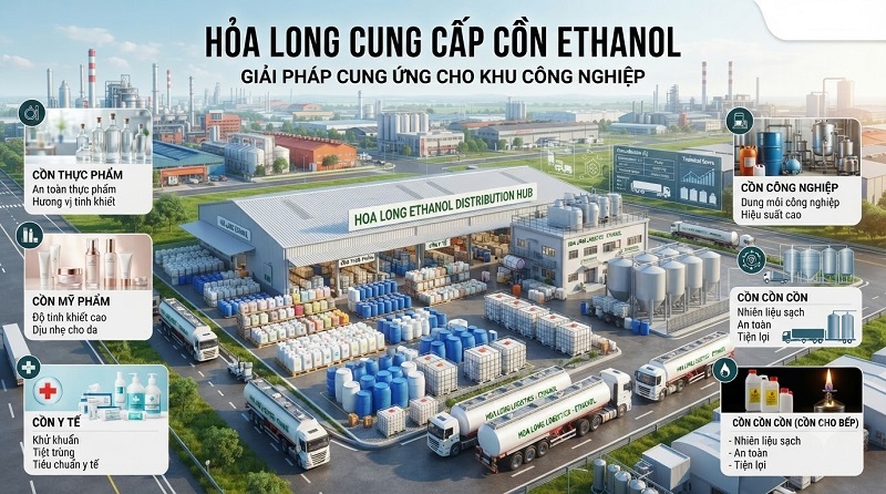 Cồn Ethanol Cho Khu Công Nghiệp – Giải Pháp Cung Ứng Ổn Định Cho Doanh Nghiệp